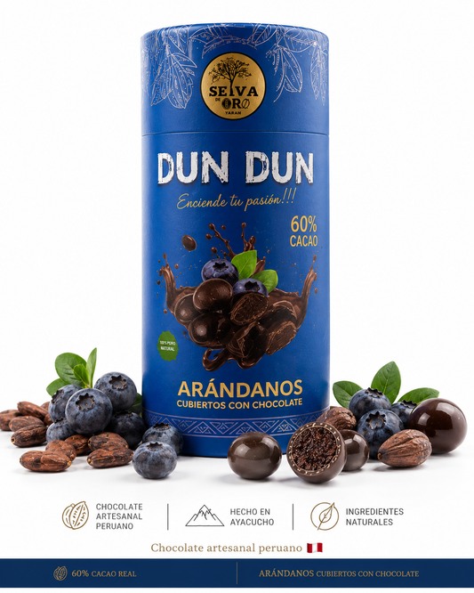 ARÁNDANOS CUBIERTOS EN CHOCOLATE 60% CACAO