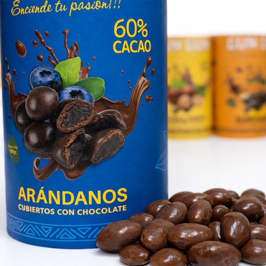 ARÁNDANOS CUBIERTOS EN CHOCOLATE 60% CACAO