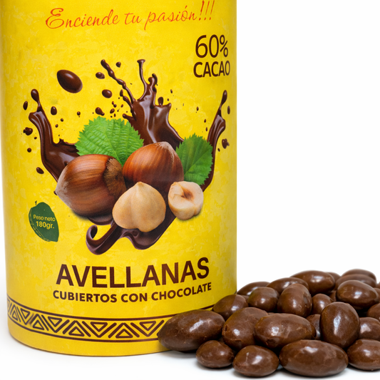 AVELLANAS CUBIERTOS EN CHOCOLATE 60% CACAO