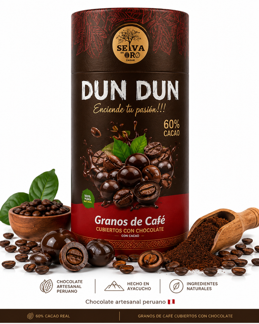GRANOS DE CAFE CUBIERTOS EN CHOCOLATE 60% CACAO