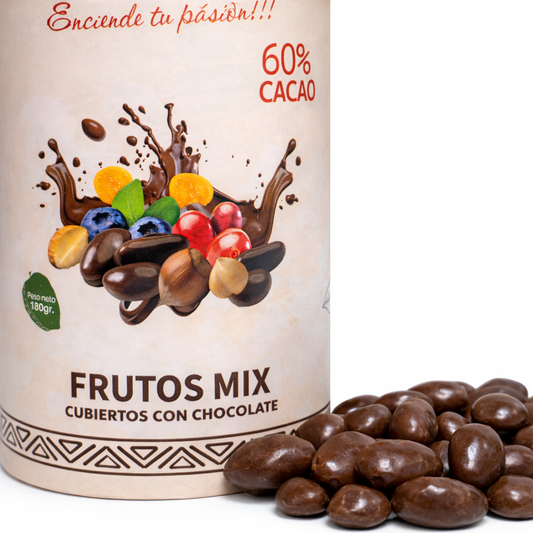 FRUTOS MIX CUBIERTOS EN CHOCOLATE 60% CACAO